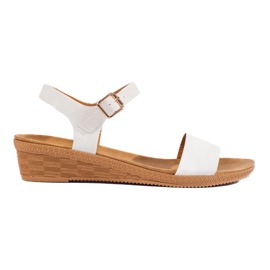 Sandalias mujer plataforma blancas Shelovet blanco