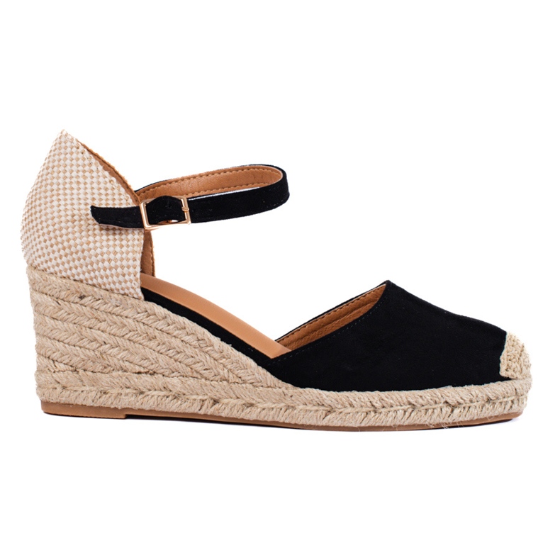 Alpargatas mujer cuña Shelovet negro