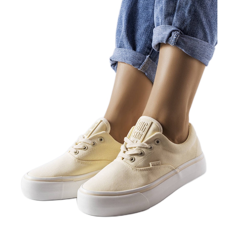 Zapatillas amarillas con plataforma de Big Star LL274144 amarillo