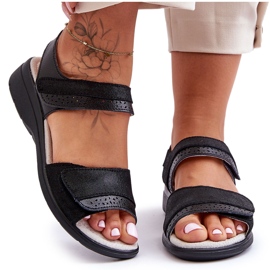 Sandalias Clásicas Velcro S.Barski 97575 Negro