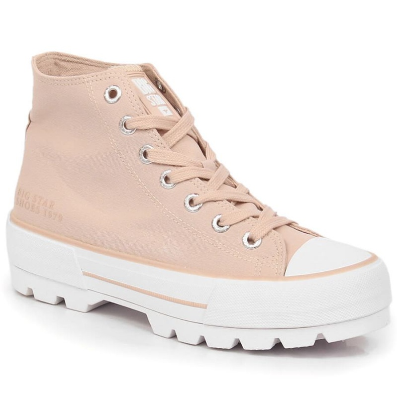 Zapatillas de zapatillas desnudas Big Star INT1844 Sneakers rosado