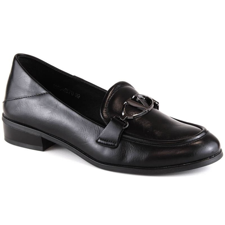 Zapatos de mujer con tacones planos negros Vinceza 10904