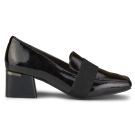 La.Fi Salones de charol con tacones bajos negro