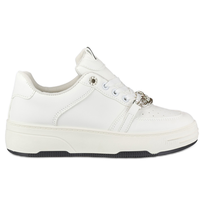 Deportivas blancas con cadena blanco