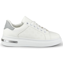 Deportivas blancas con adorno blanco