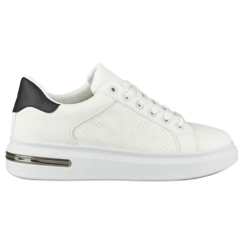 Calzado deportivo con espalda decorativa. blanco