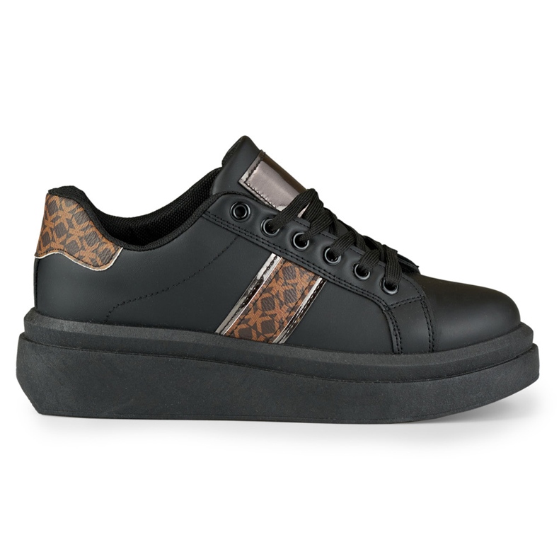 Zapatos deportivos negros de moda para mujer.