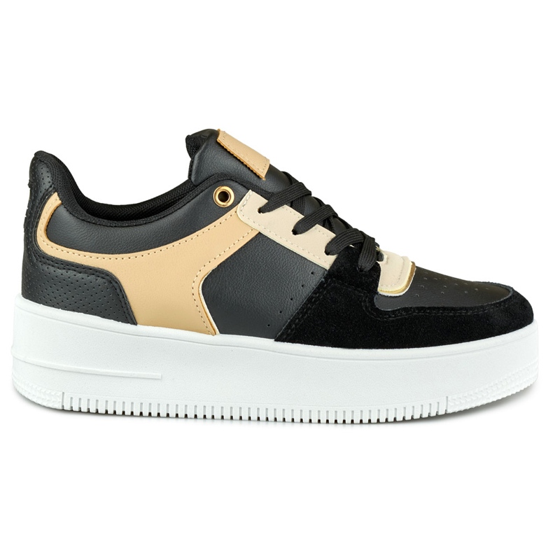Zapatos deportivos negros de moda para mujer.