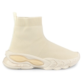 Slip-on mujer beige alto