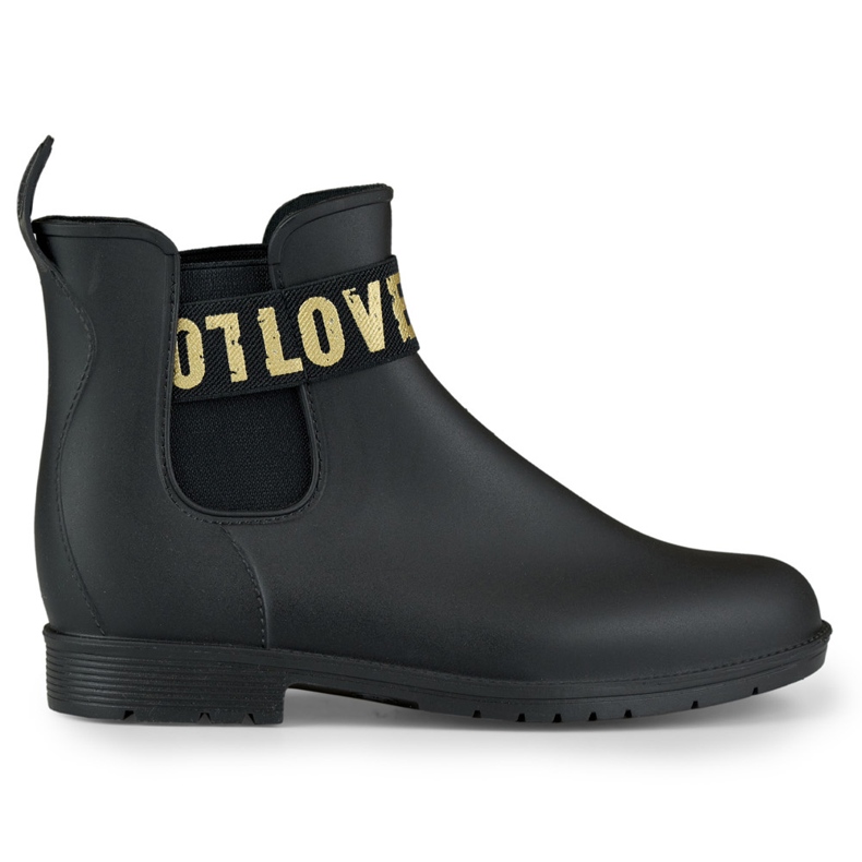 Botas de lluvia de mujer Love Gold en negro mate