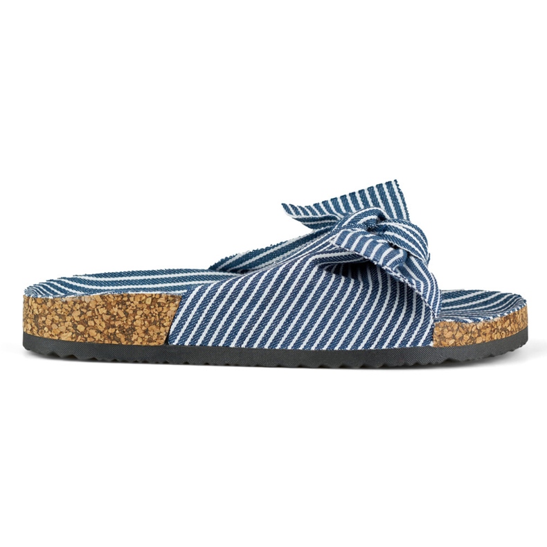 Chanclas de mujer vaqueras con lazo azul Chanclas de mujer vaqueras con lazo azul