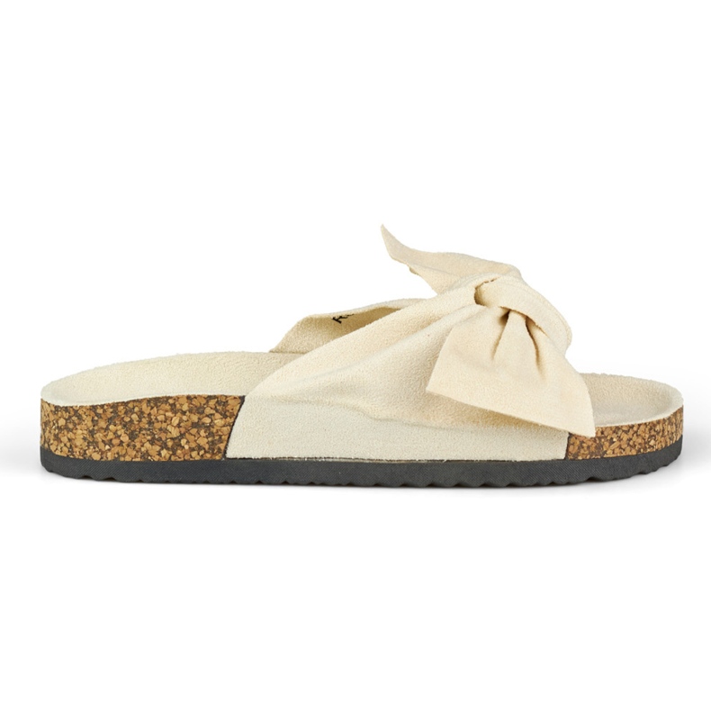 Chanclas beige clásicas con lazo Chanclas beige clásicas con lazo