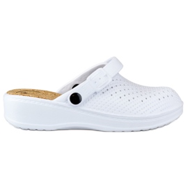 Cómodas zapatillas de casa de mujer con dedos cubiertos blanco Cómodas zapatillas de casa de mujer con dedos cubiertos blanco