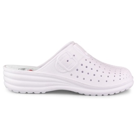 Chanclas de mujer cómodas con dedos cubiertos blanco