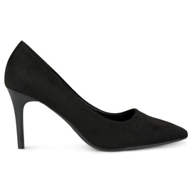 Tacones negros de ante clásico