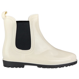 Botas de agua beige clásicas para mujer