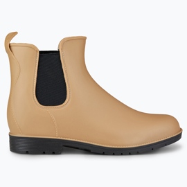 Botas de goma beige oscuro para mujer