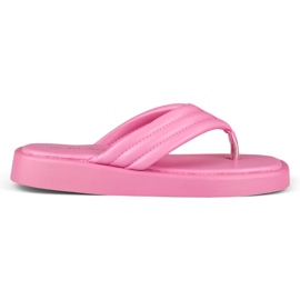 Chanclas de mujer en plataforma fucsia rosa