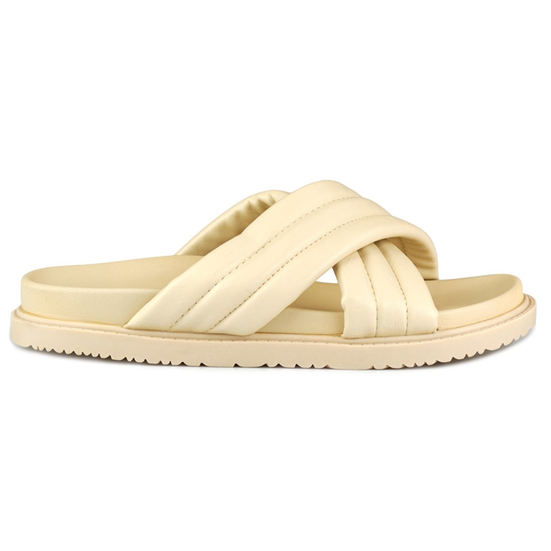 Cómodas zapatillas de estar por casa de mujer beige de Fushi