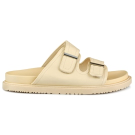 Babuchas mujer beige con velcro