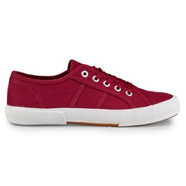 Deportivas bajas burdeos rojo