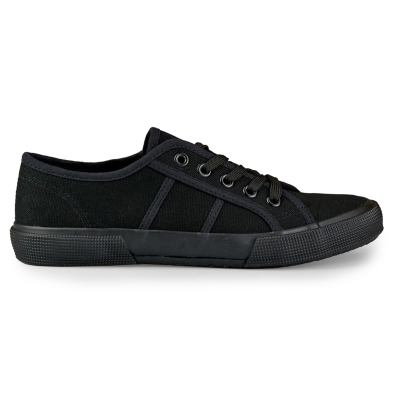 Zapatillas bajas negras con suela negra negro