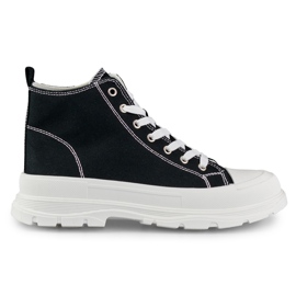 Zapatillas negras por encima del tobillo negro Zapatillas negras por encima del tobillo negro