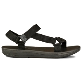 Sandalias de mujer negras con velcro negro