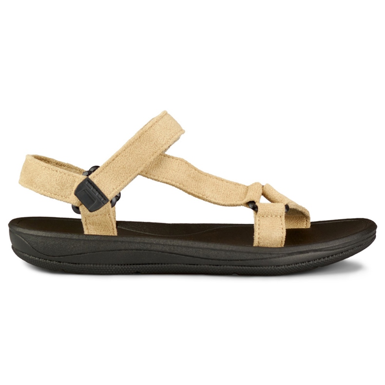 Sandalias mujer beige con velcro