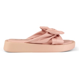 Babuchas rosa para mujer fabricadas en ecopiel