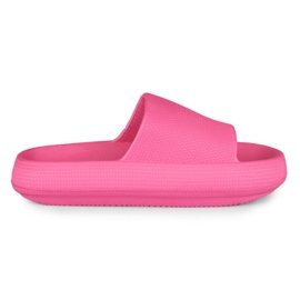 Cómodas zapatillas de estar por casa de mujer fabricadas en foam fucsia rosado