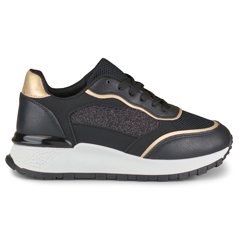 Deportivas negras brillo mujer negro