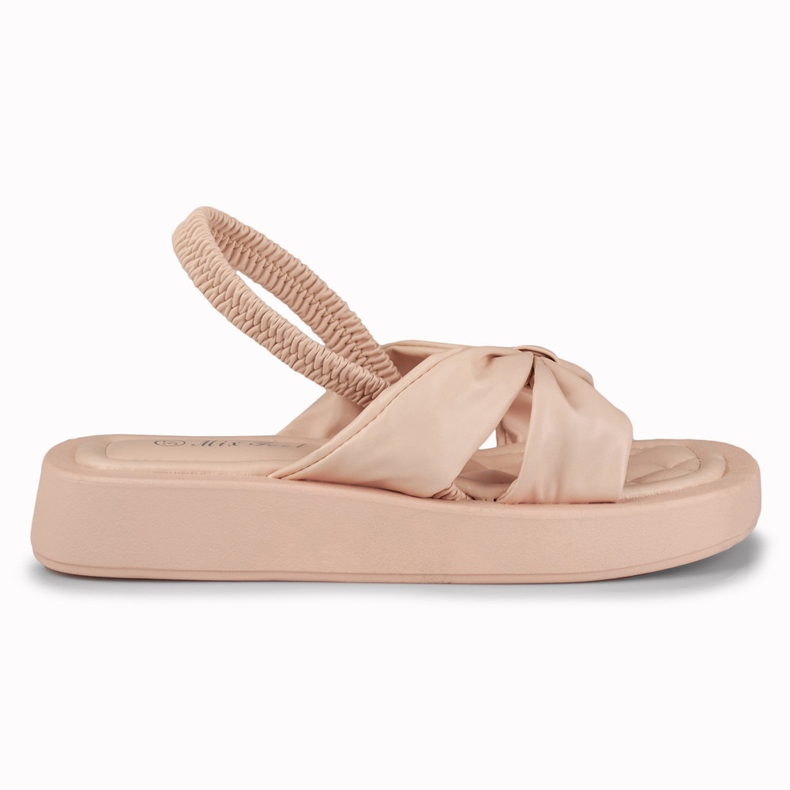 Sandalias polvo con elástico de Sisi beige