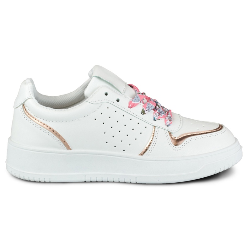 Zapatillas deportivas de mujer con cordones decorativos reemplazables blanco Zapatillas deportivas de mujer con cordones decorativos reemplazables blanco
