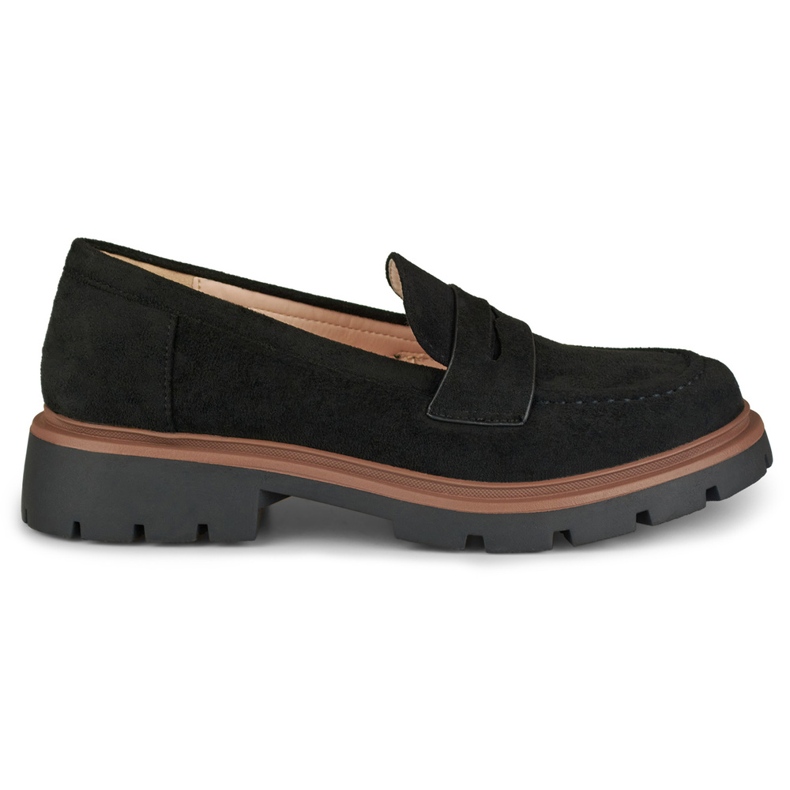 Mocasines clásicos de ante negro de Lilian