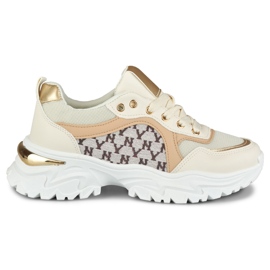 Zapatillas de deporte de mujer Valir beige de moda.