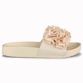 Pantuflas de mujer Violett beige flores
