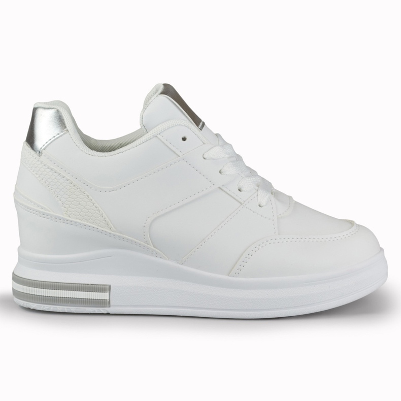 Deportivas cuña mujer blancas blanco