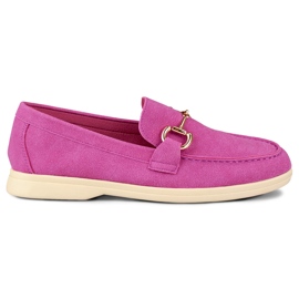 Cómodos mocasines mujer rosa suave rosado