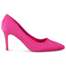 Tacones fucsia ante clasico rosa