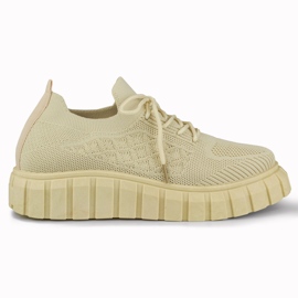 Deportivas flexibles mujer beige