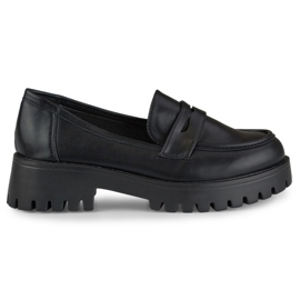 Mocasines mujer ecopiel negra negro