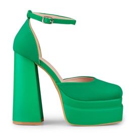 Sandalias de tacón verde de Libby