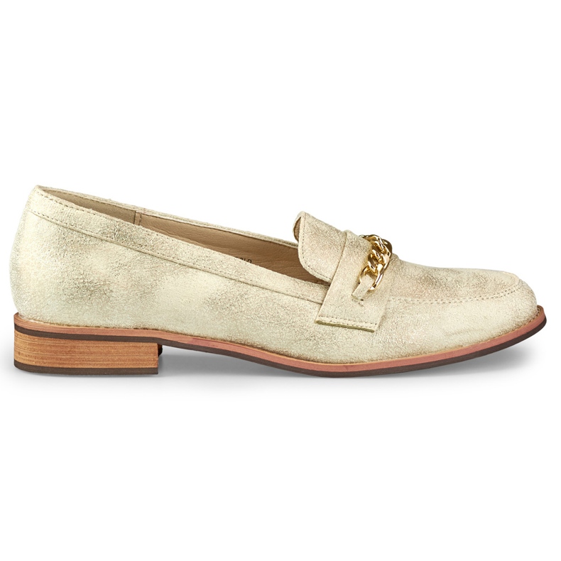 Zapatos dorados con cadena Zapatos dorados con cadena