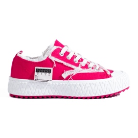 Deportivas Shelovet plataforma fucsia rosa