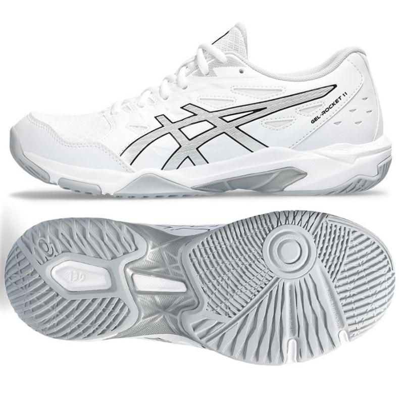 Zapatillas de voleibol Asics Gel-Rocket 11 W 1072A093 101 blanco blanco