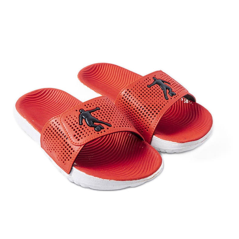 Zapatillas de goma rojas y blancas de Atenas rojo