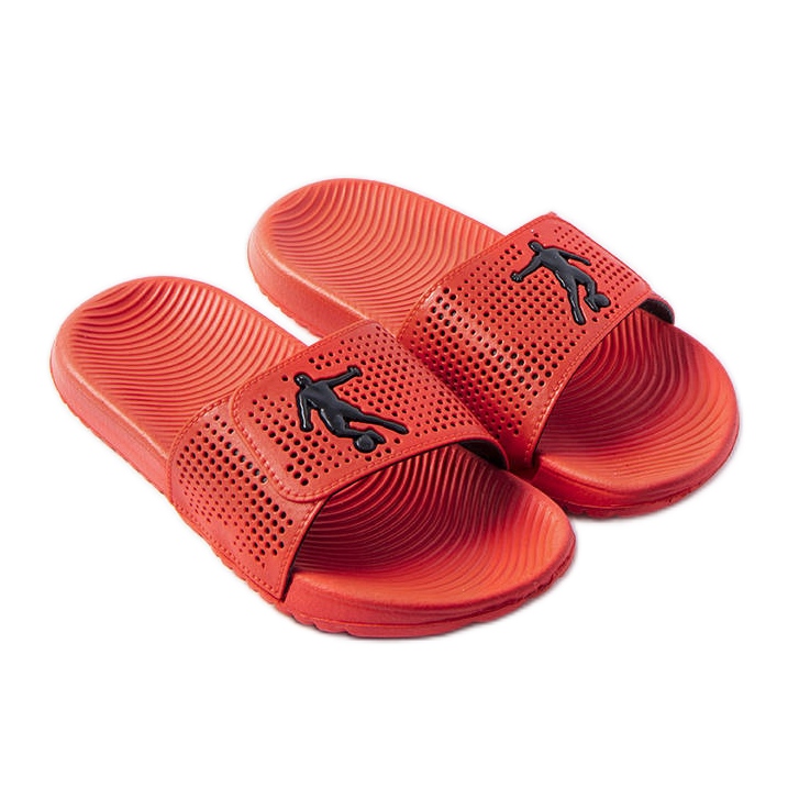 Zapatillas de casa de goma roja Atenas para niños rojo