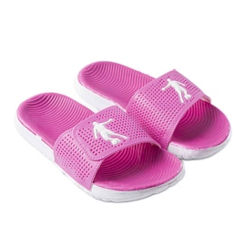 Zapatillas de goma blancas y rosas de Atenas