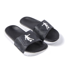 Zapatillas de goma blancas y negras de Atenas negro